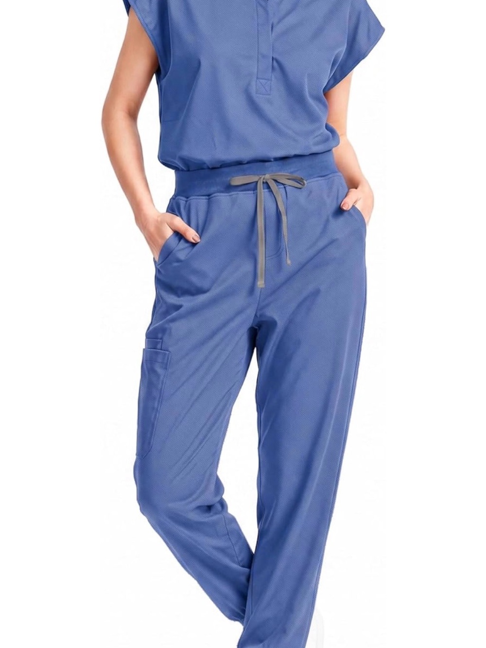 Women’s Drawstring Joggers in Periwinkle Blue